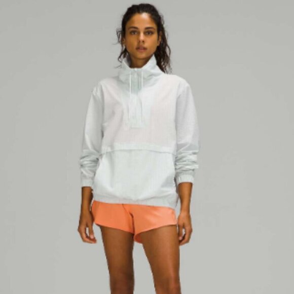 LULULEMON Pack Light Pullover Packable Jacket Windbreaker Lightweight Ocean Air - Picture 15 of 15